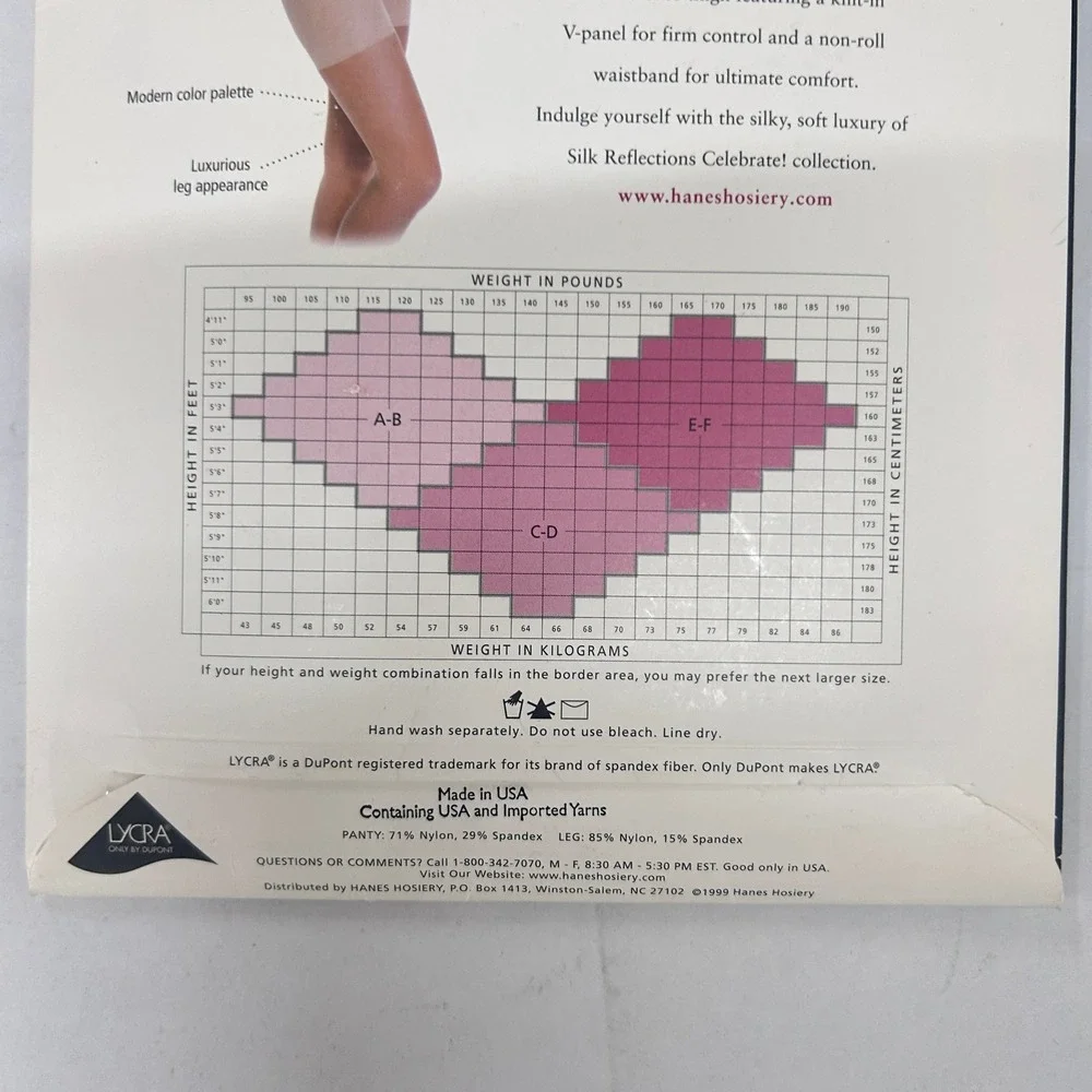 Vintage Hanes Silk Reflections Celebrate Sparkle Pantyhose CD Marble Shaper NOS